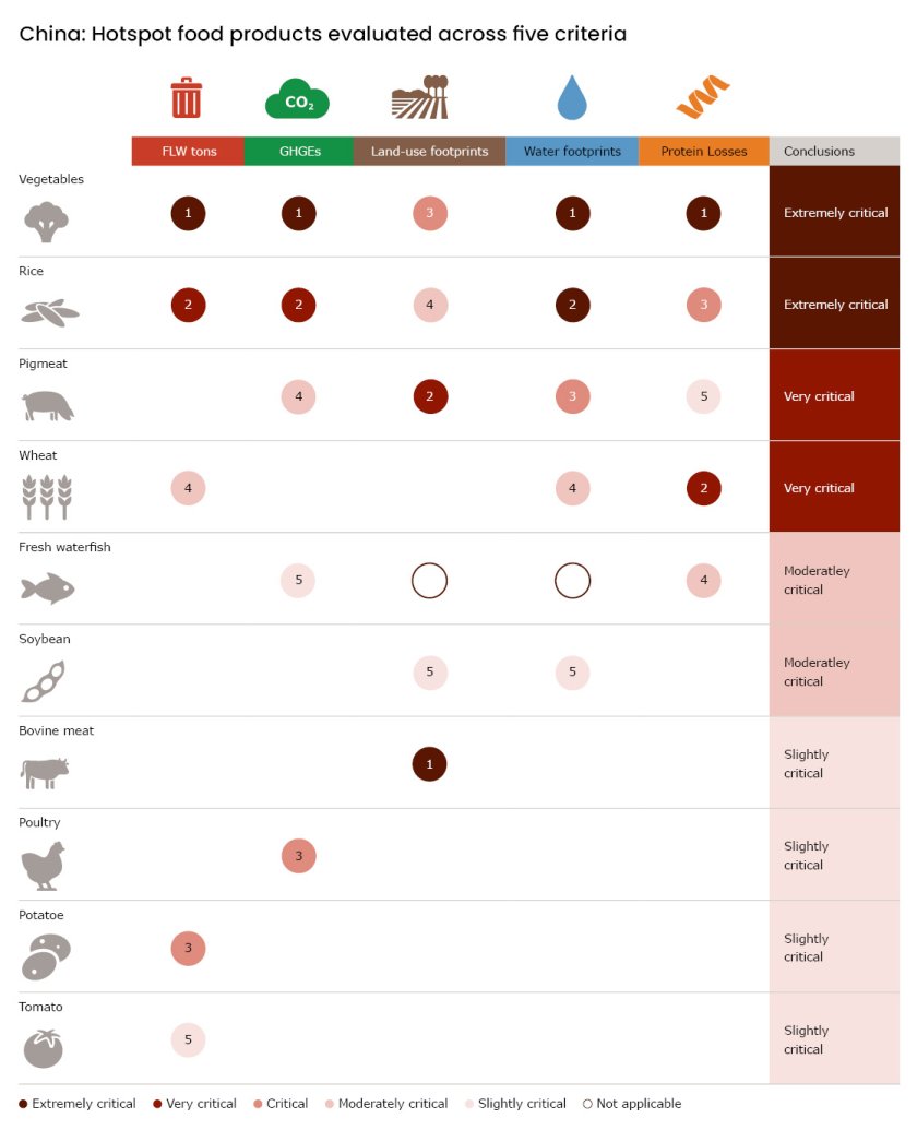 Figure 8: Ranking of hotspot product across five criteria